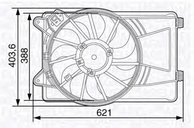 MAGNETI MARELLI 069422474010 -  Вентилятор, охлаждение двигателя
